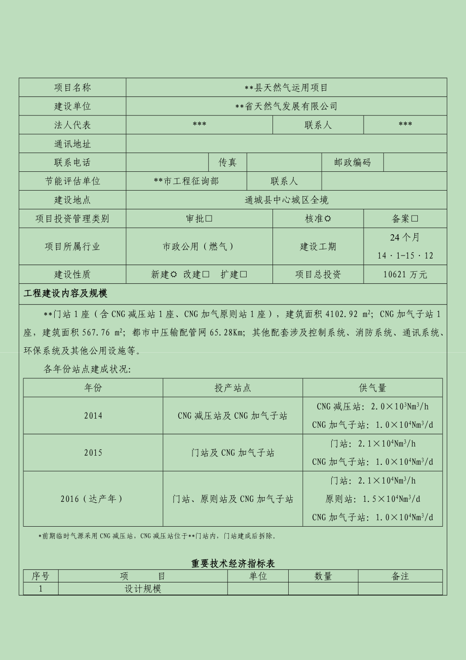 天然气利用项目节能评估报告_第3页