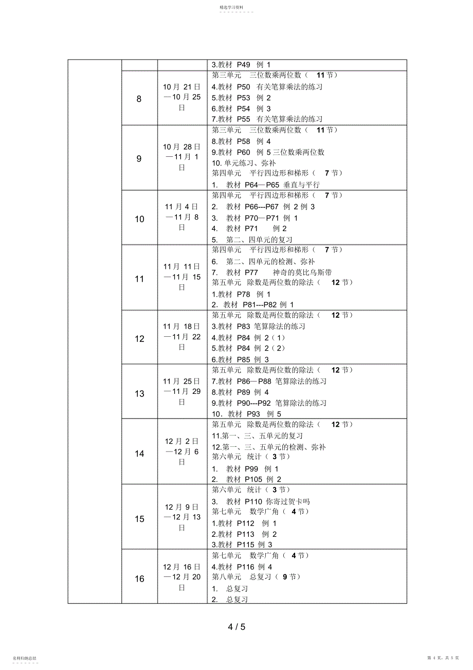 2022年教师教学计划进度_第4页