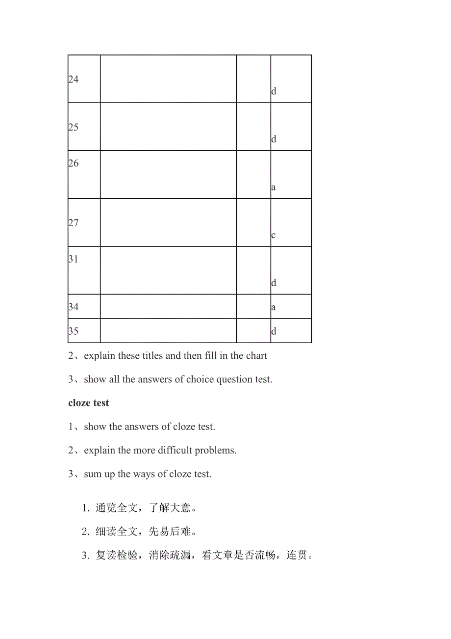 英语试卷讲评课教案_第4页