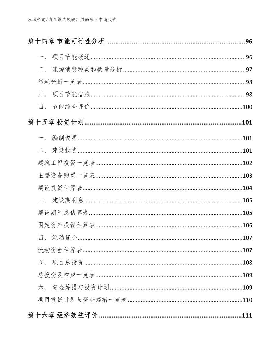 内江氟代碳酸乙烯酯项目申请报告模板参考_第5页