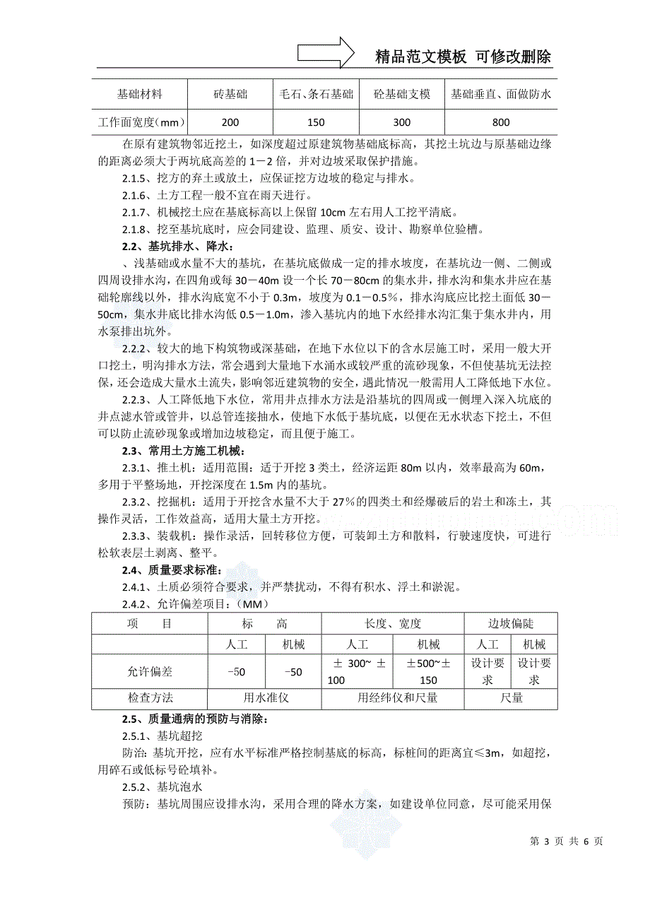 市政污水管道土方工程作业指导书-secret_第3页