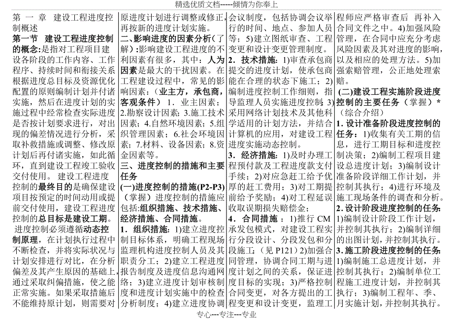 监理理工程师《进度控制》教材全部重点word版_第1页