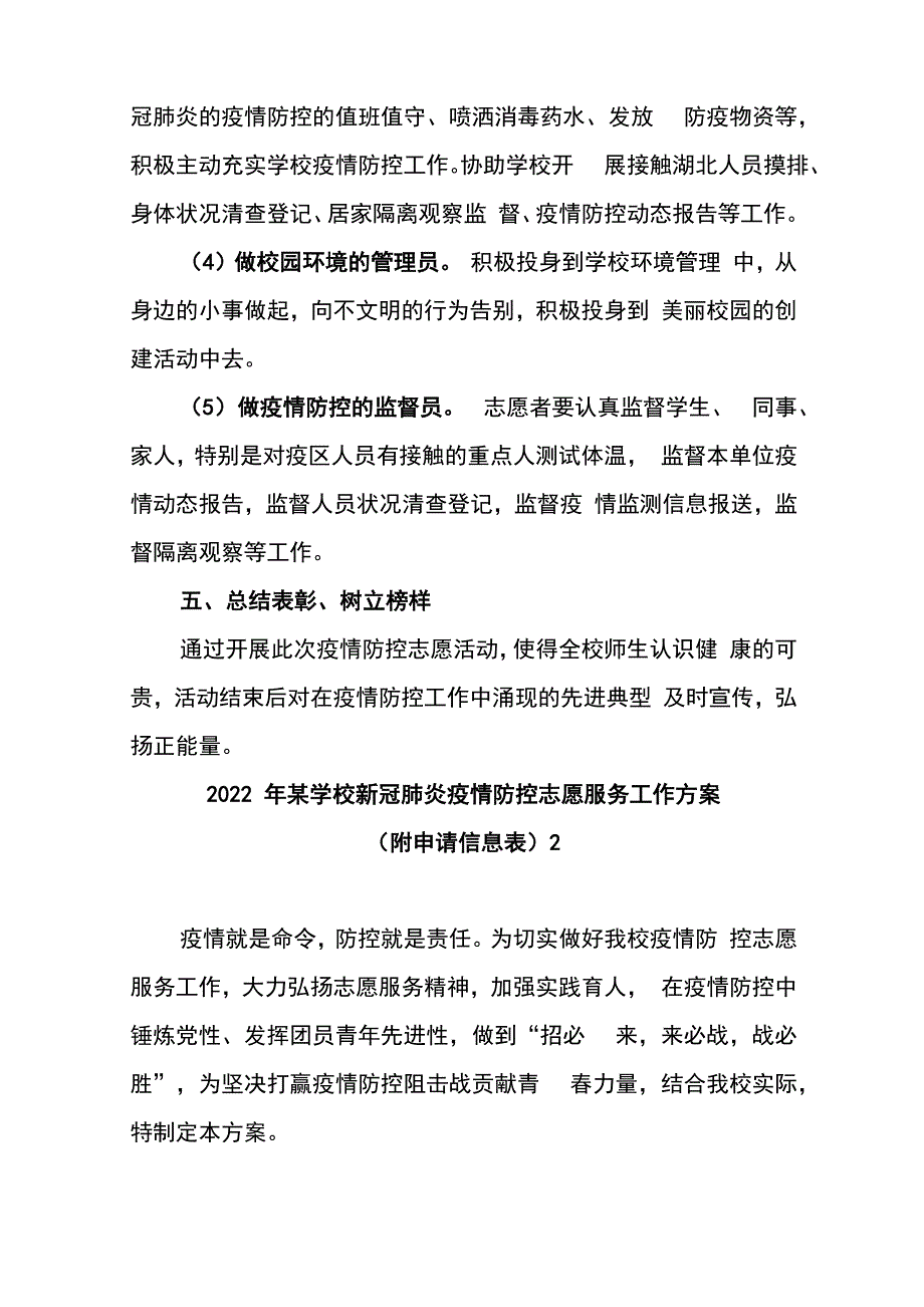 某学校新冠肺炎疫情防控志愿服务工作实施方案_第4页