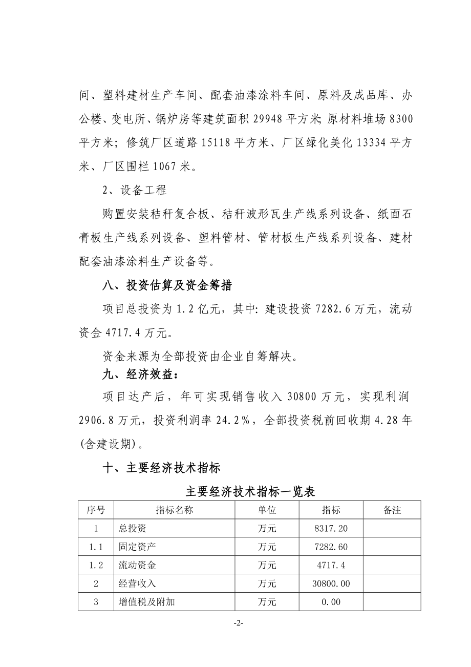 系列新型建筑材料建设项目可行性研究报告.doc_第2页