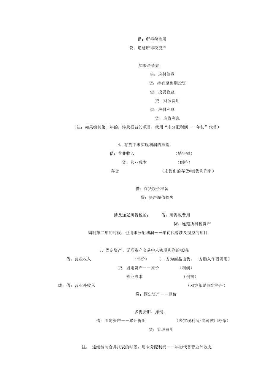 合并报表疑难问题（解题步骤及分录总.doc_第5页