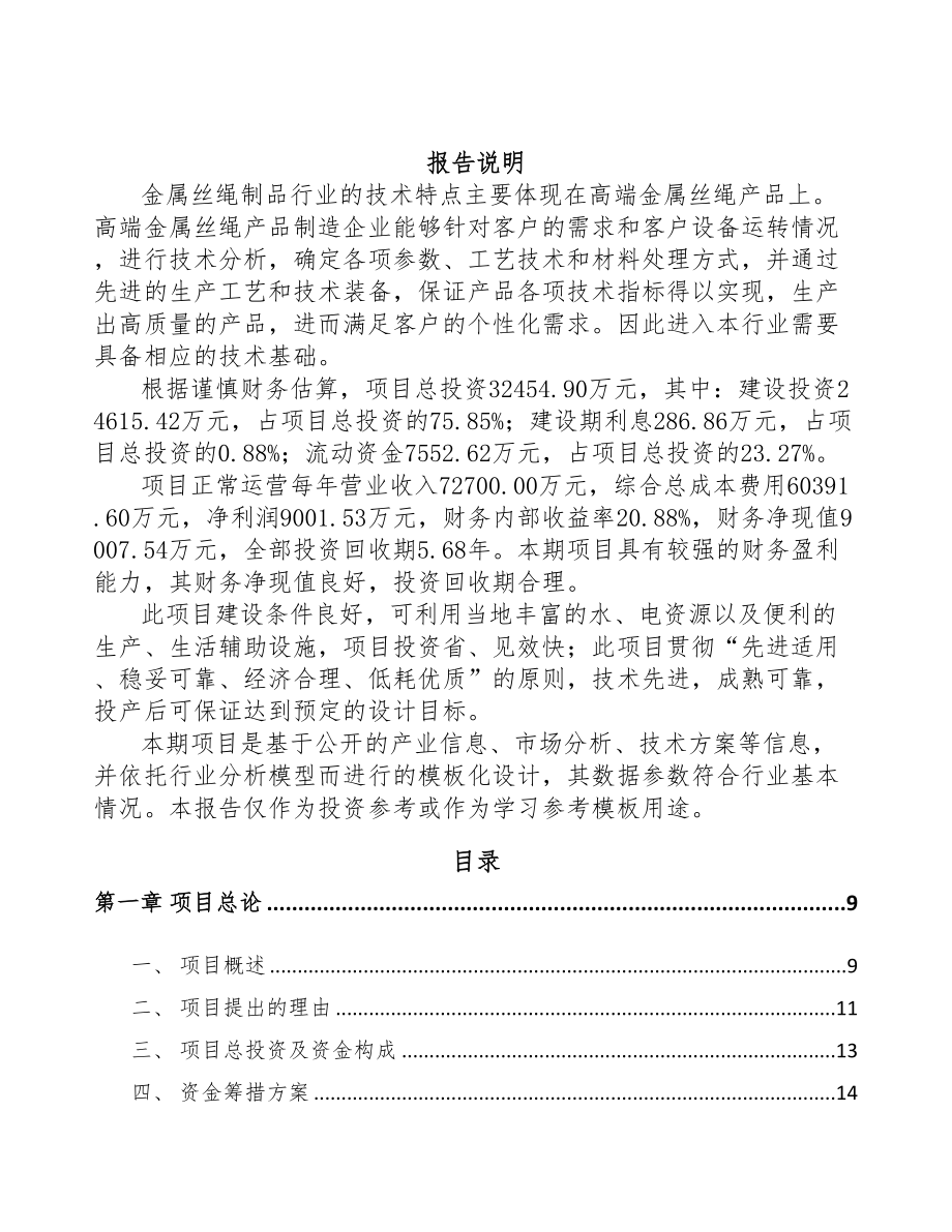 南充金属丝绳项目可行性研究报告(DOC 86页)_第2页