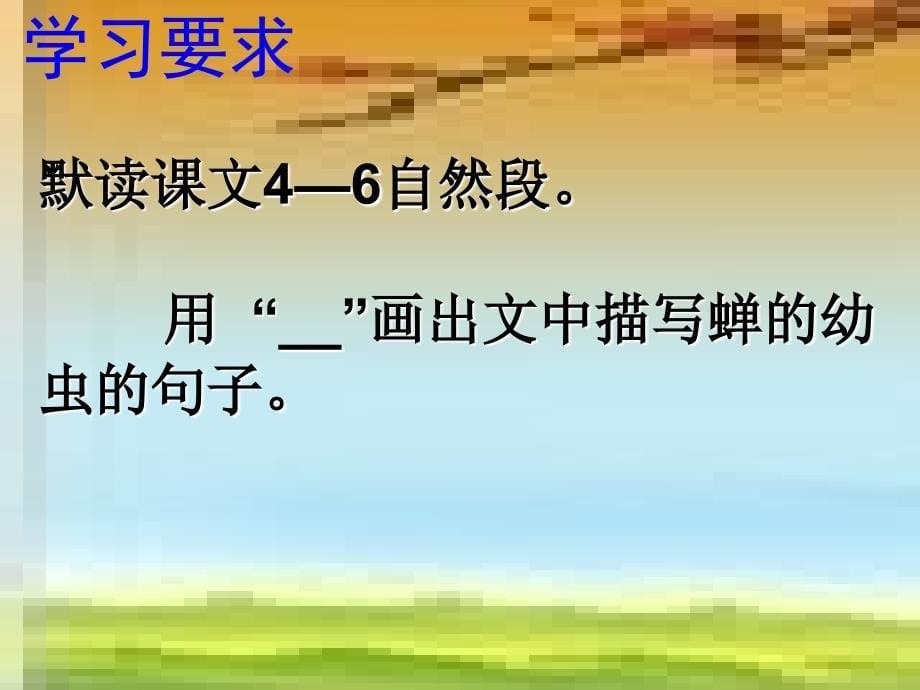 四年级语文上册《黄昏的蝉》课件3 语文A版_第5页