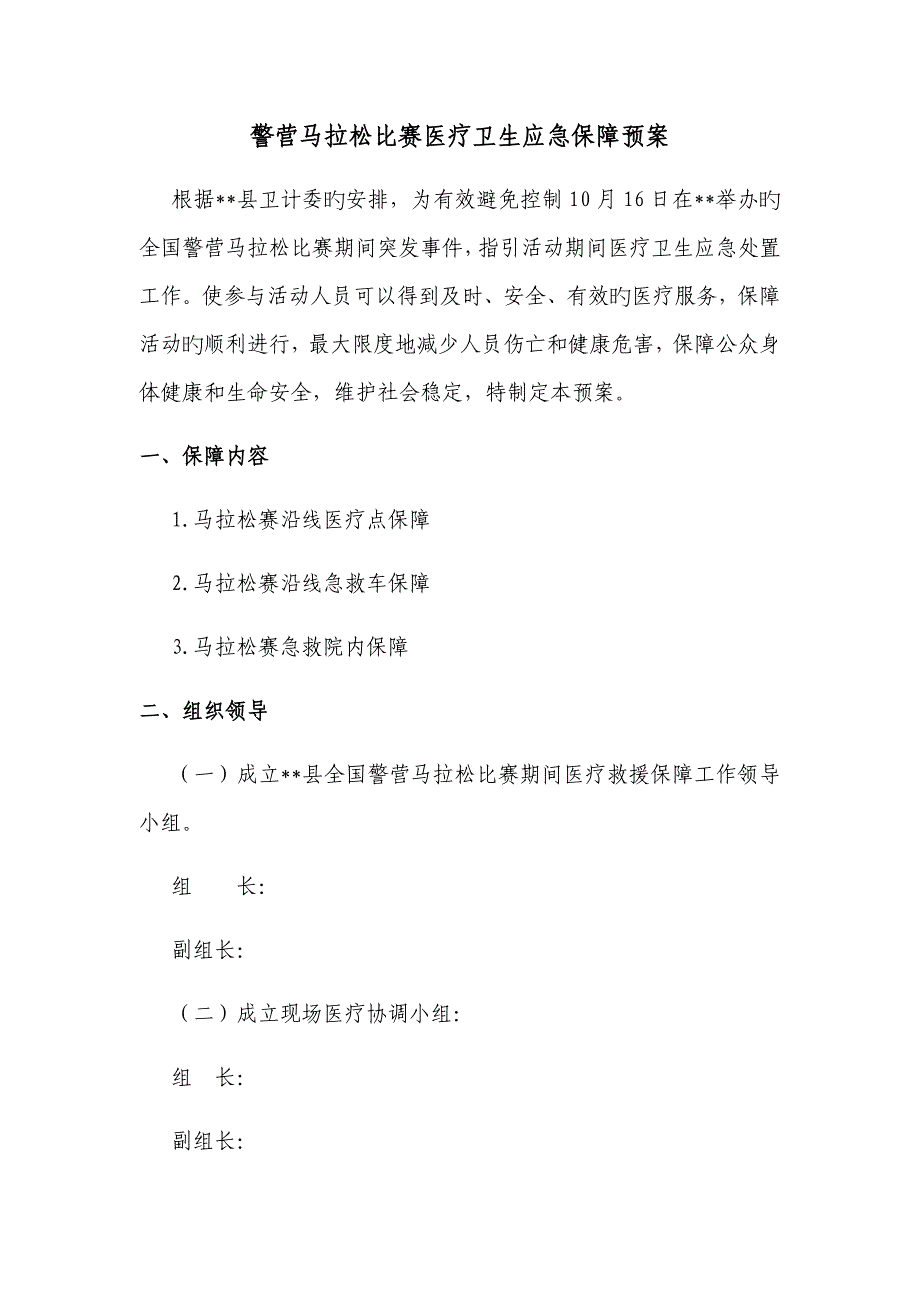 马拉松应急全新预案_第1页