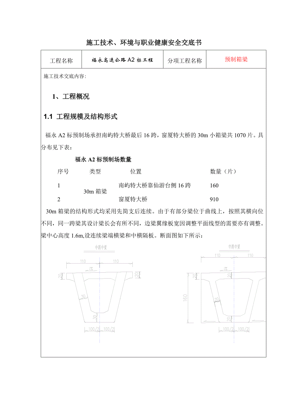 箱梁施工技术交底_第1页