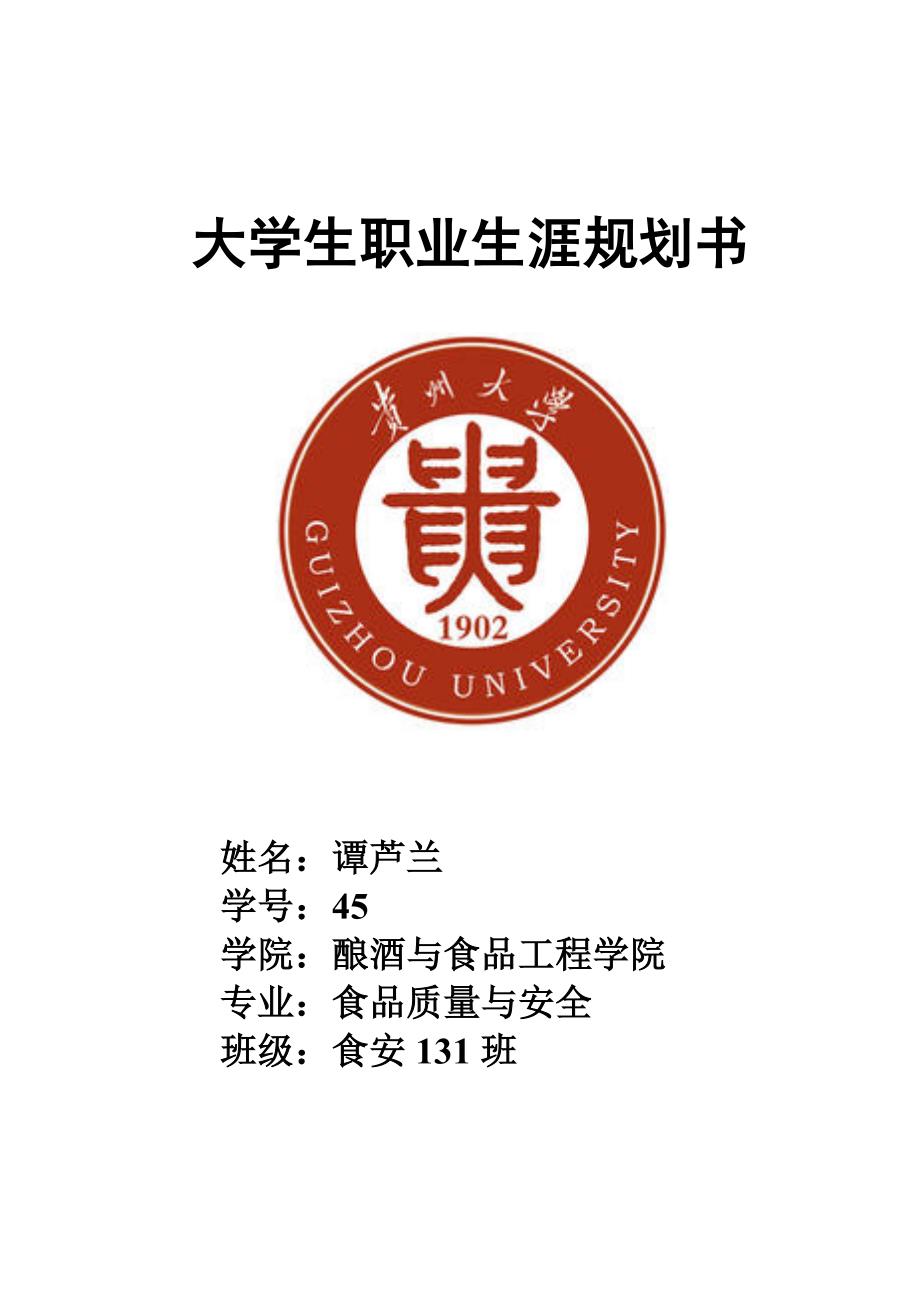 大学生职业生涯规划书模板_第1页