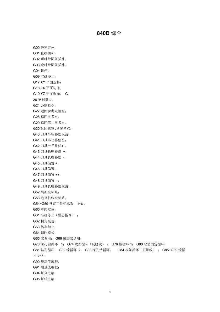 西门子840DG指令精编版_第1页