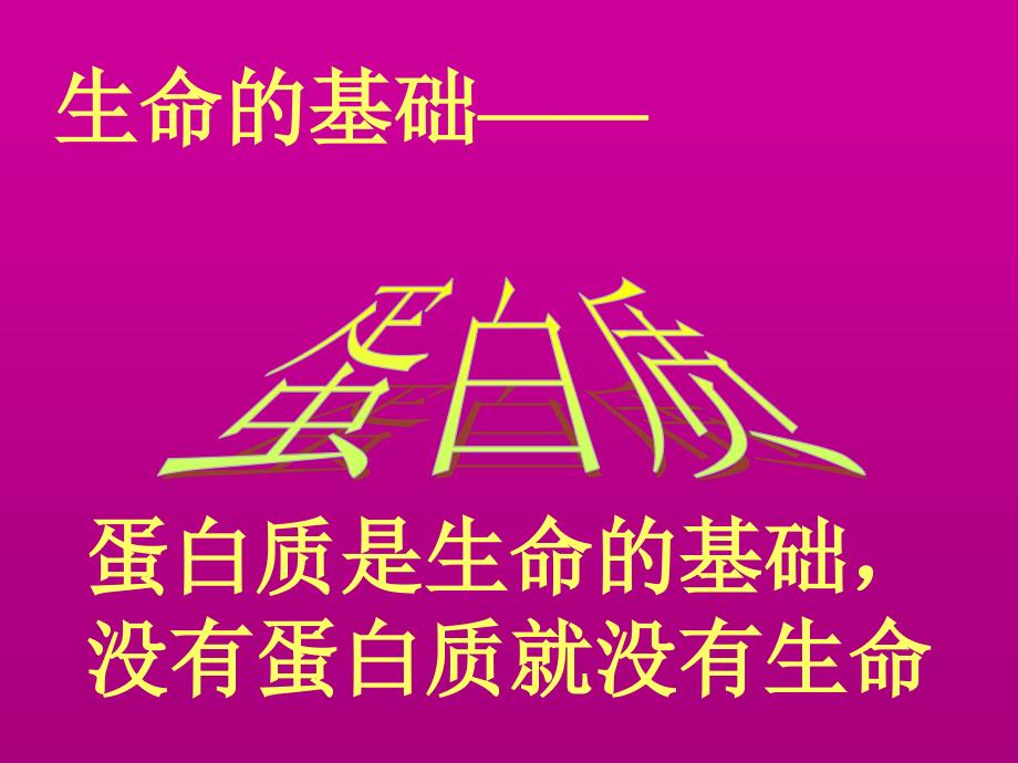 第一章生命的基础—蛋白质_第1页