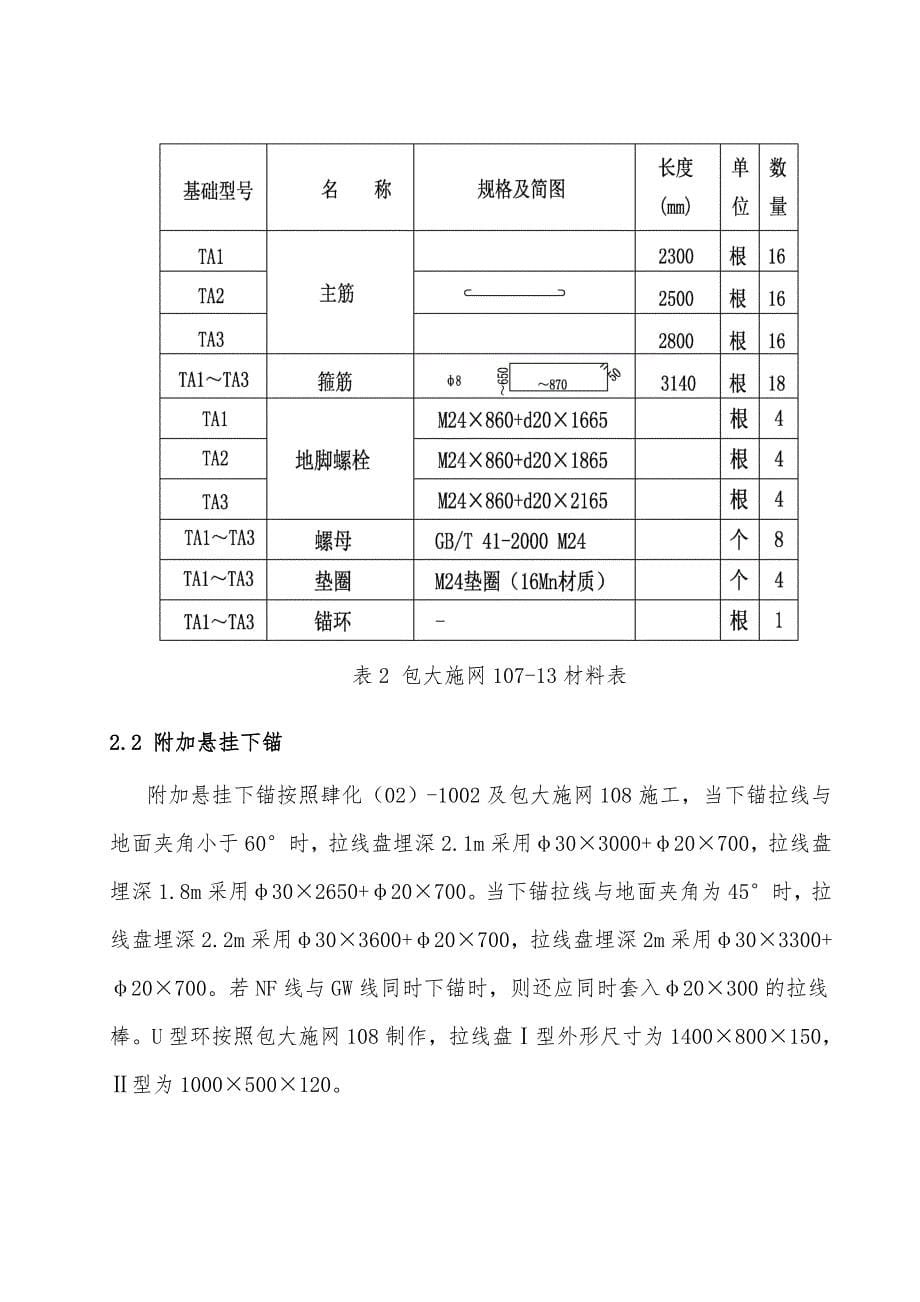 接触网拉线基础及拉线锚板作业指导书_第5页