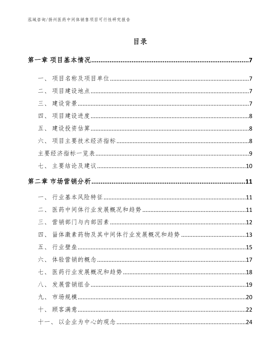 扬州医药中间体销售项目可行性研究报告_第2页