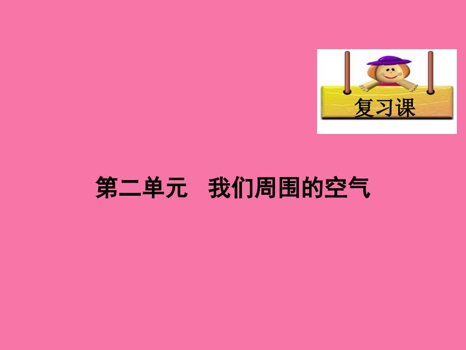 人教版九年级上册第二单元我们周围的空气复习课共34张ppt课件_第1页