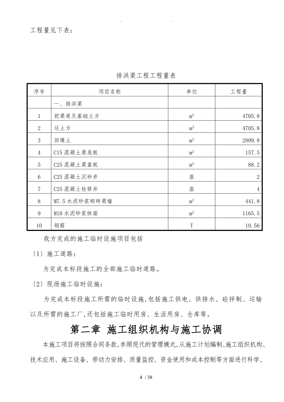 砖砌排洪渠工程施工组织设计方案_第4页