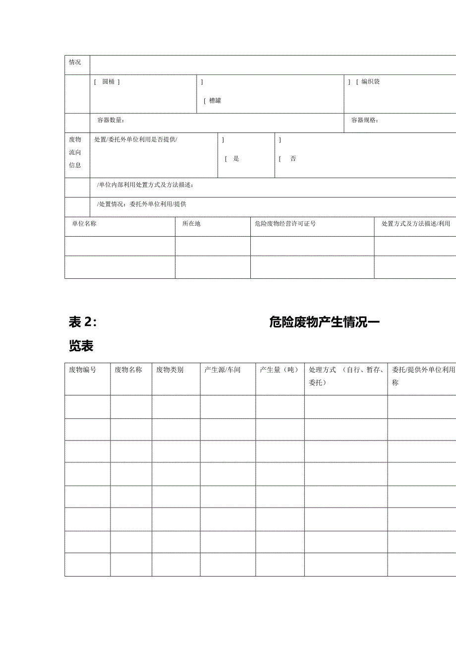 固体废物台账表格汇总_第2页