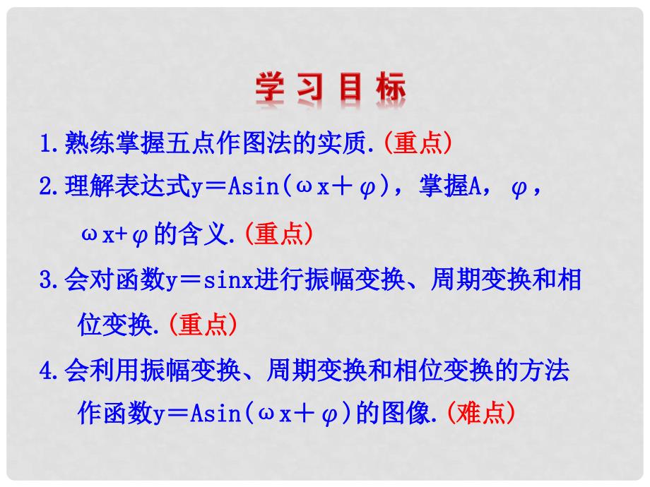 高中数学 1.8函数y=Asin（wx＋φ）的图像与性质多媒体教学优质课件1北师大版必修4_第4页