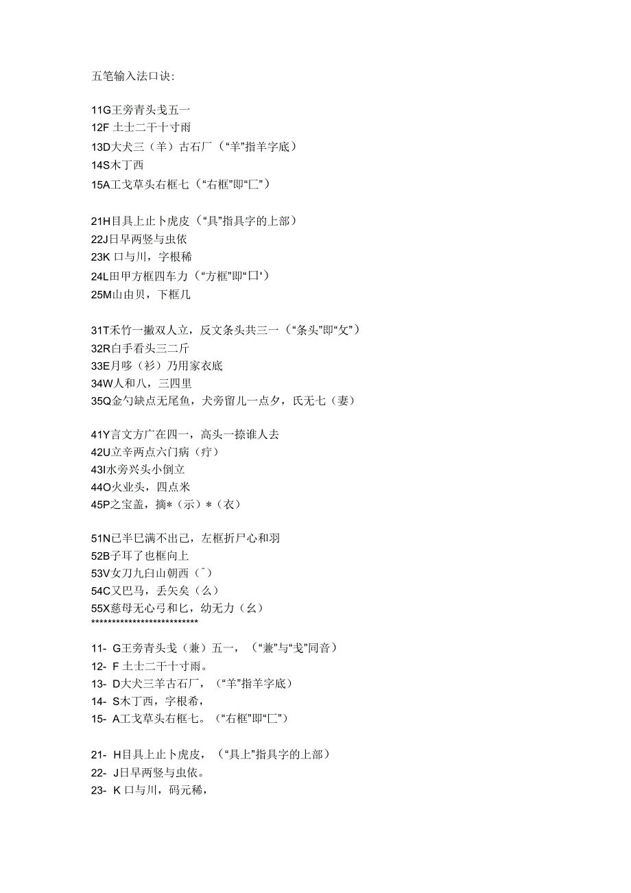 五笔输入法口诀_第1页