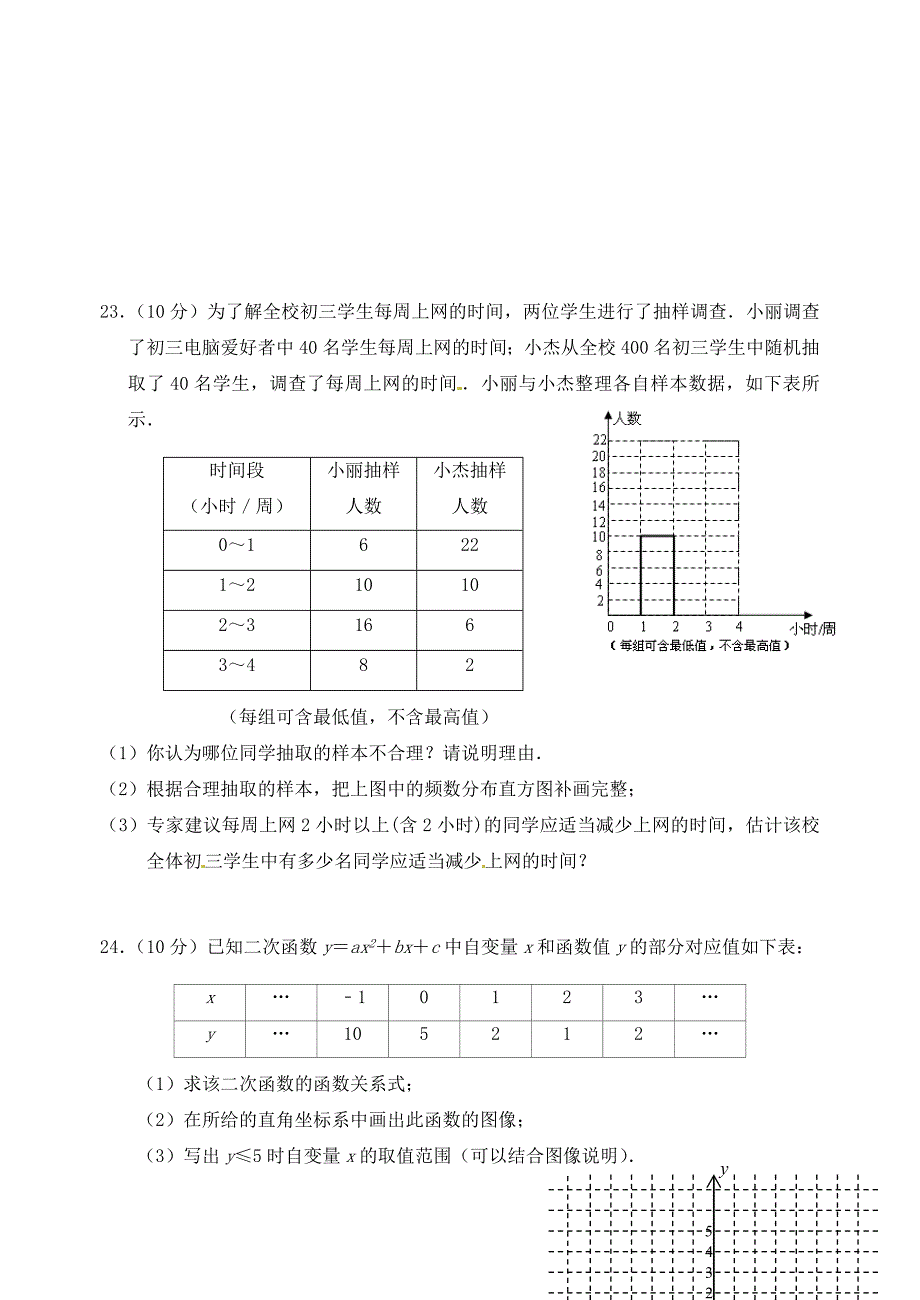 湖北省竹溪县城关初级中学2015届中考数学二模试题（无答案）_第4页