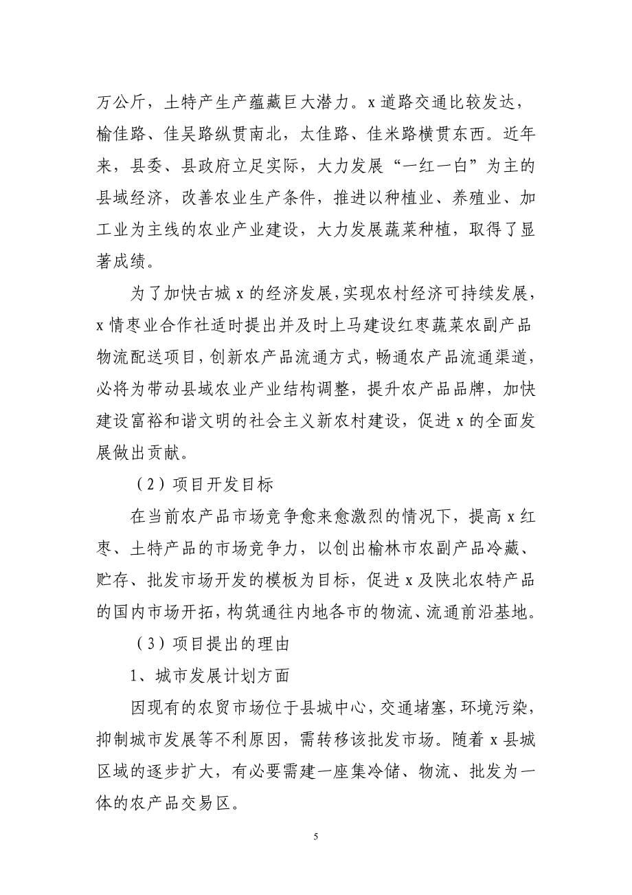 红枣蔬菜农副产品物流配送项目可行性建议书.doc_第5页