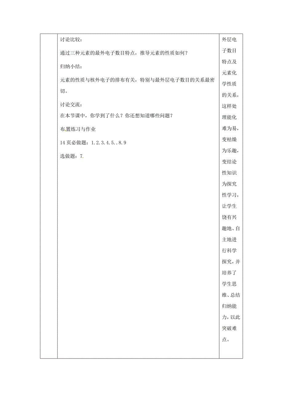 【最新资料】陕西省安康市九年级化学上册2.3构成物质的微粒Ⅱ原子和离子教案粤教版_第4页