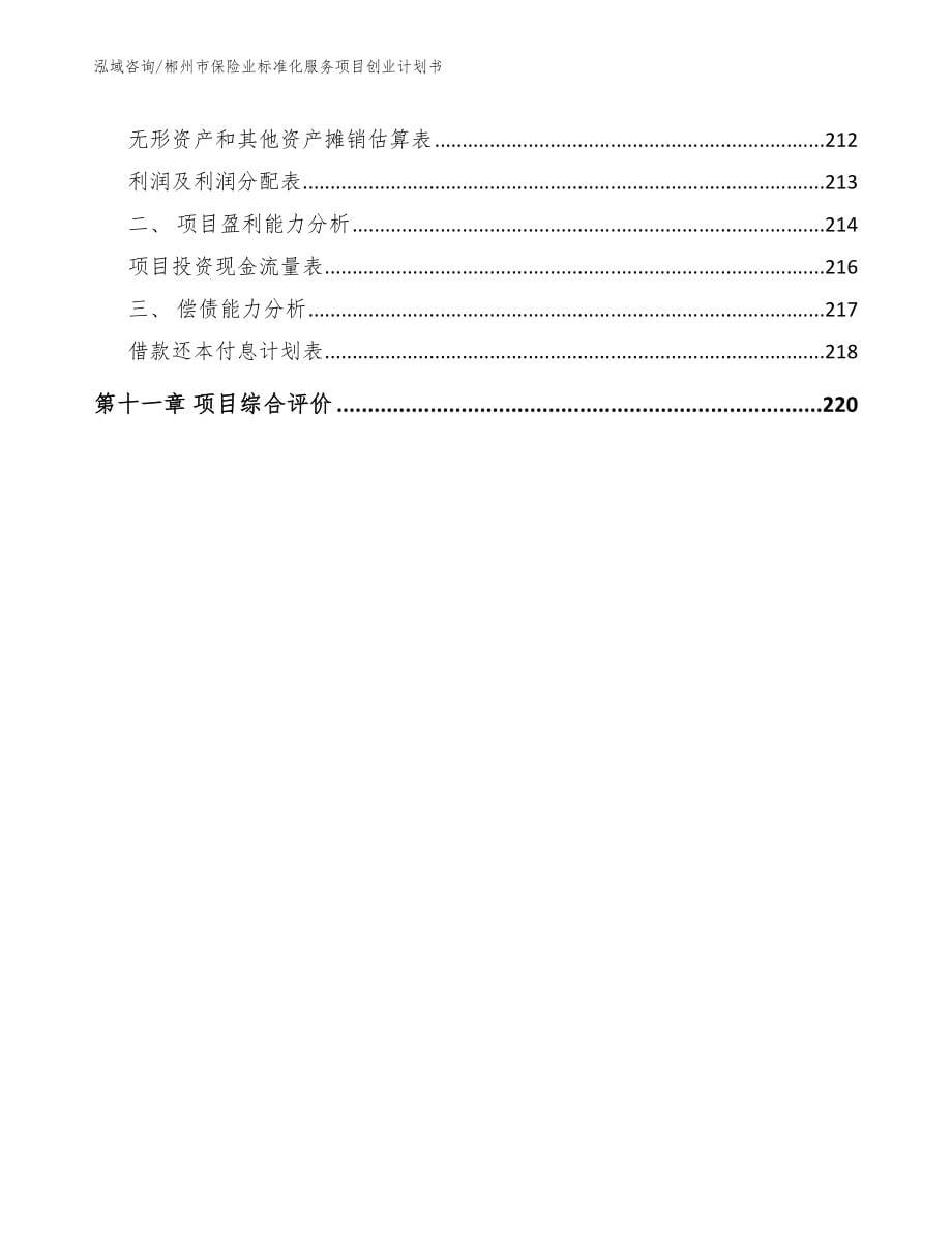 郴州市保险业标准化服务项目创业计划书【模板范本】_第5页