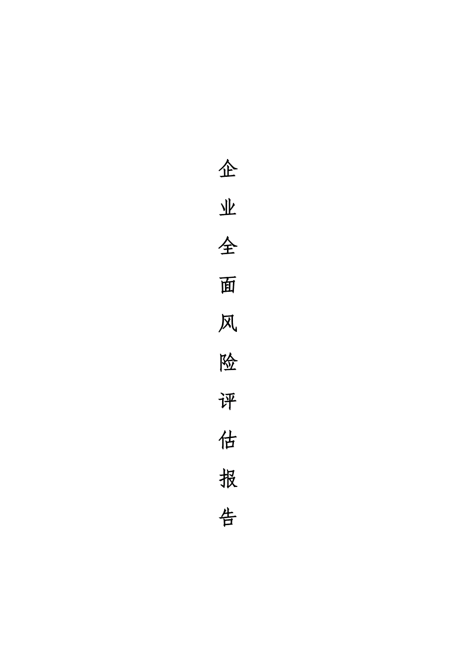 全面风险的评估与内控报告材料实用模板_第1页