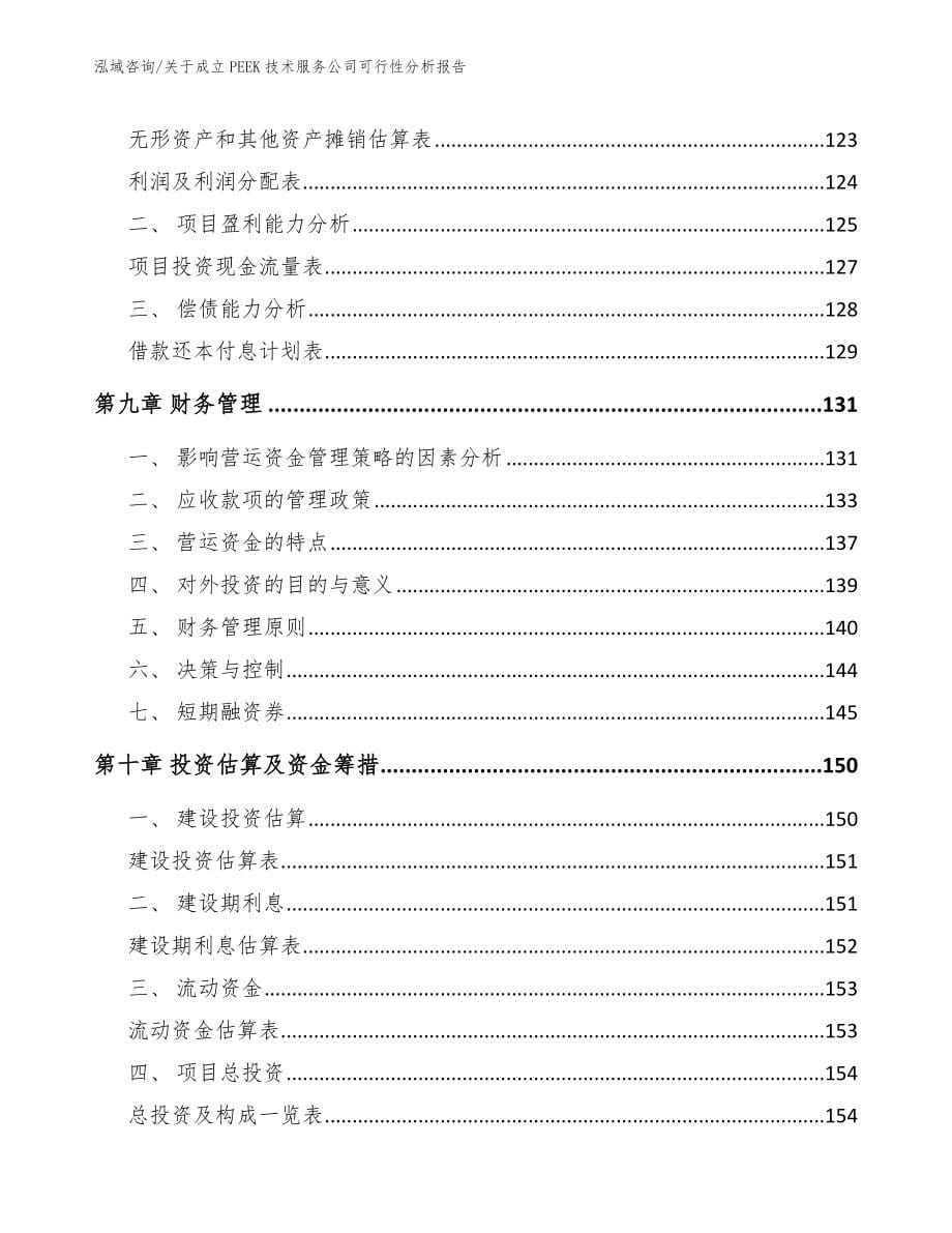 关于成立PEEK技术服务公司可行性分析报告【模板】_第5页