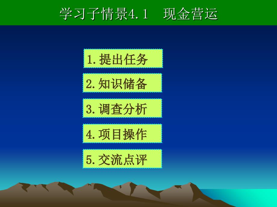 学习子情景4.1现金营运_第1页