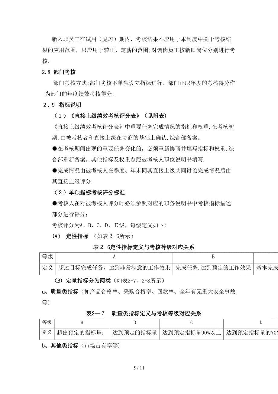 XX化工有限公司绩效考核方案_第5页