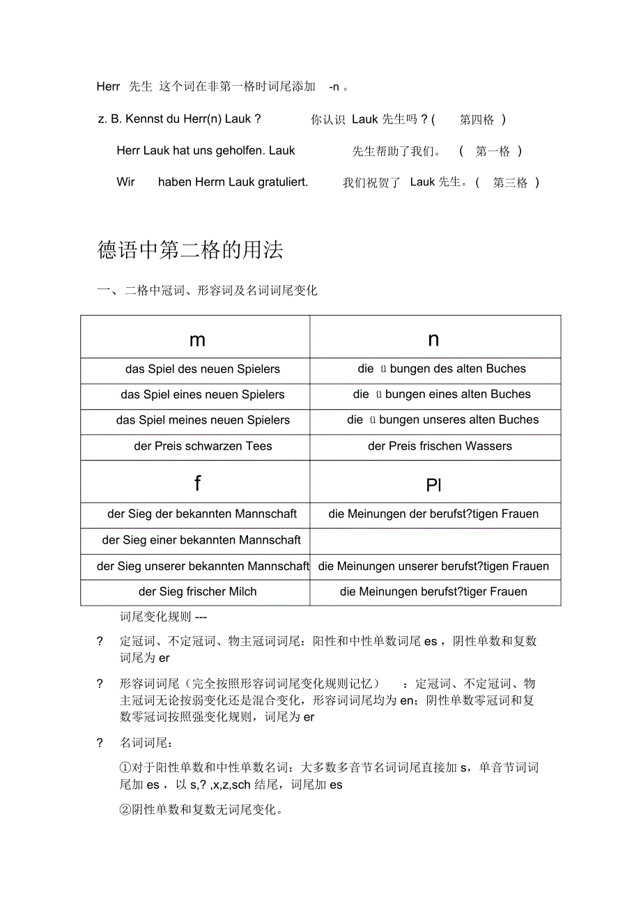 (完整版)德语中的阳性弱变化名词及第二格用法_第2页