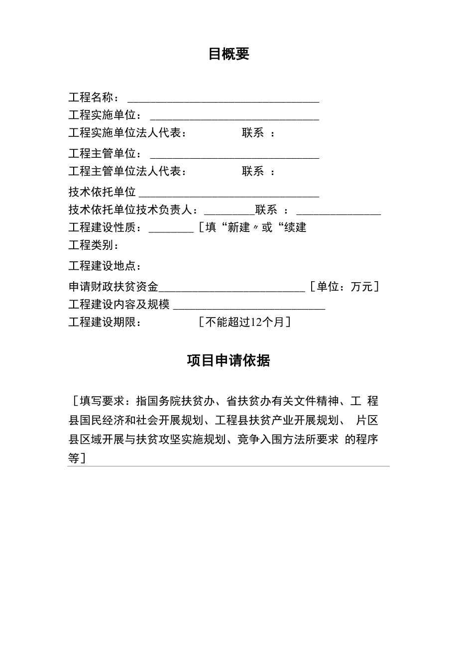 企业项目申报书模板_第2页