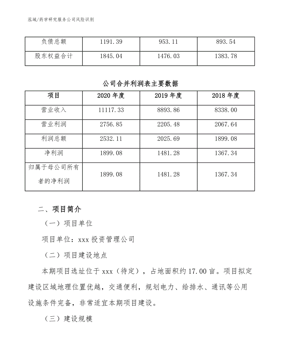 药学研究服务公司风险识别_第3页