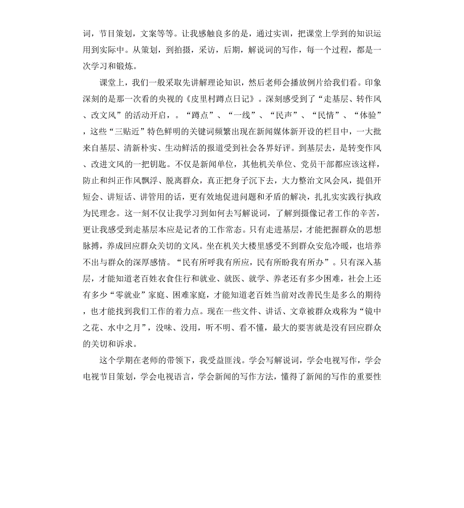 新闻专业学生期末总结_第4页