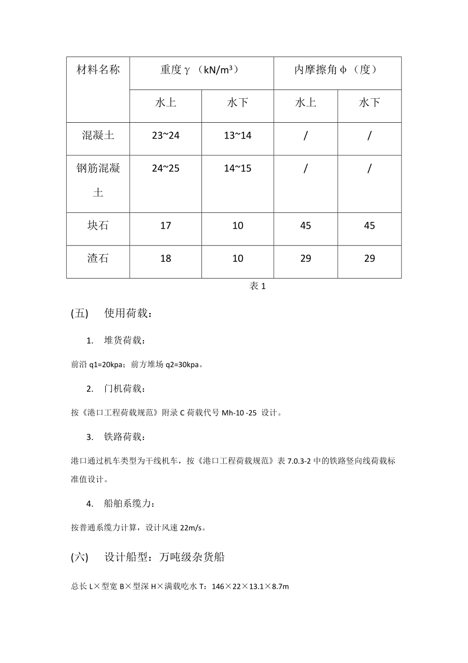 沉箱重力式码头课程设计计算书_第4页