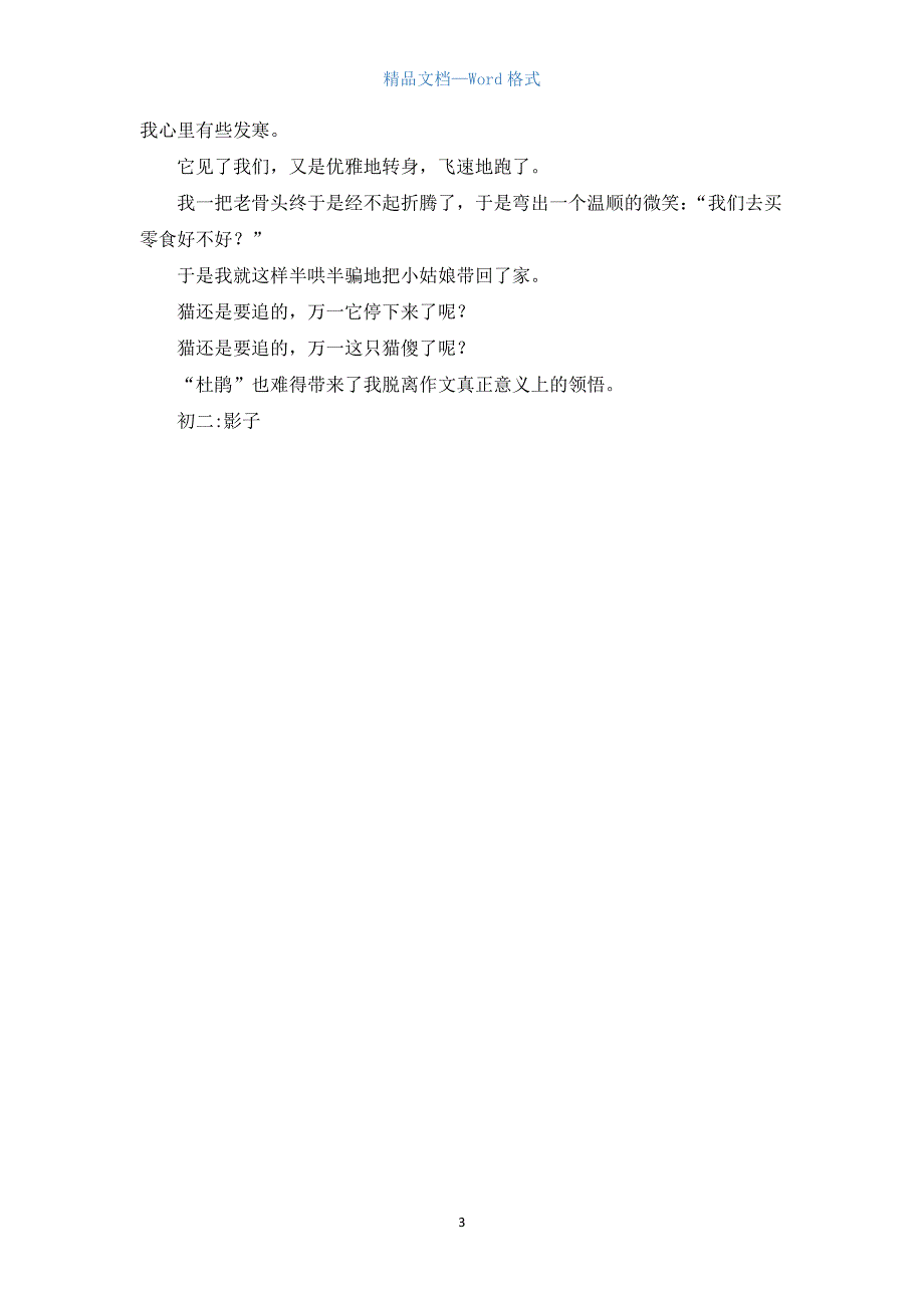 初二叙事作文 ：寻猫之旅.docx_第3页