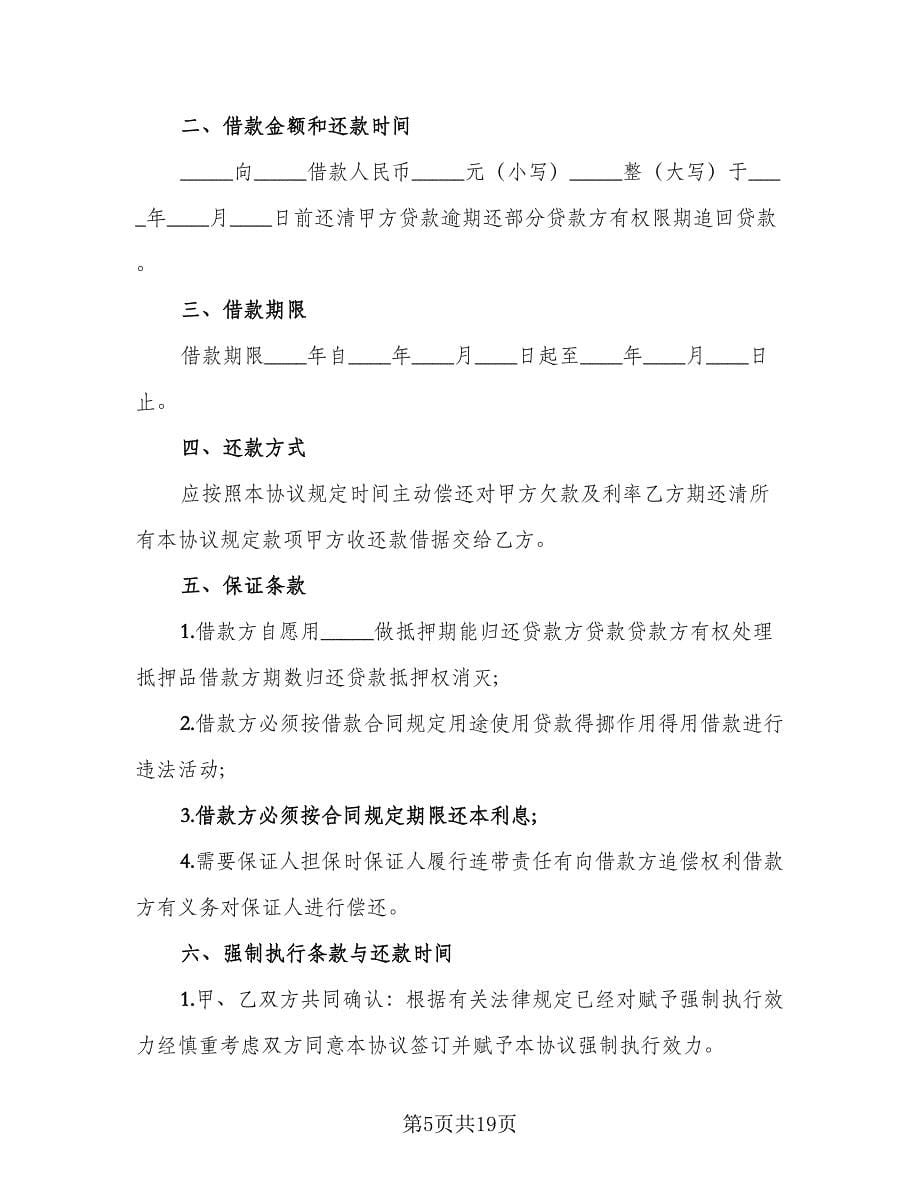 个人借条书面协议电子版（七篇）_第5页