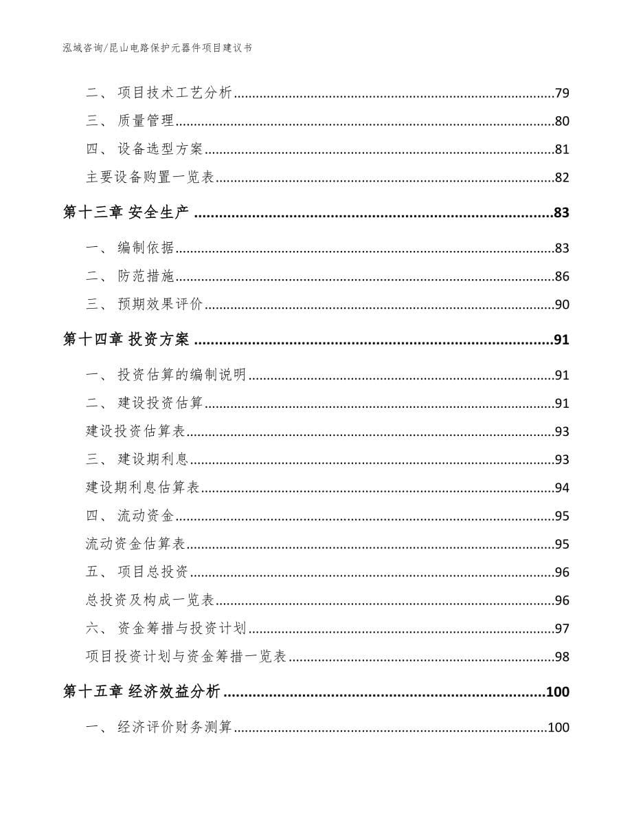 昆山电路保护元器件项目建议书【模板参考】_第5页