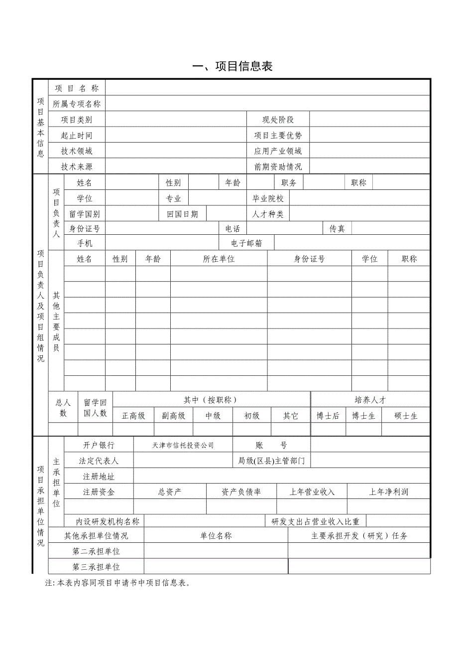 天津市科技计划项目资金预算表_第5页