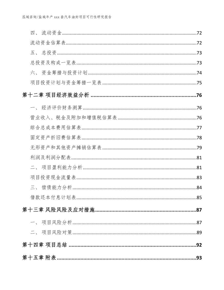 盐城年产xxx套汽车油封项目可行性研究报告（模板范本）_第5页