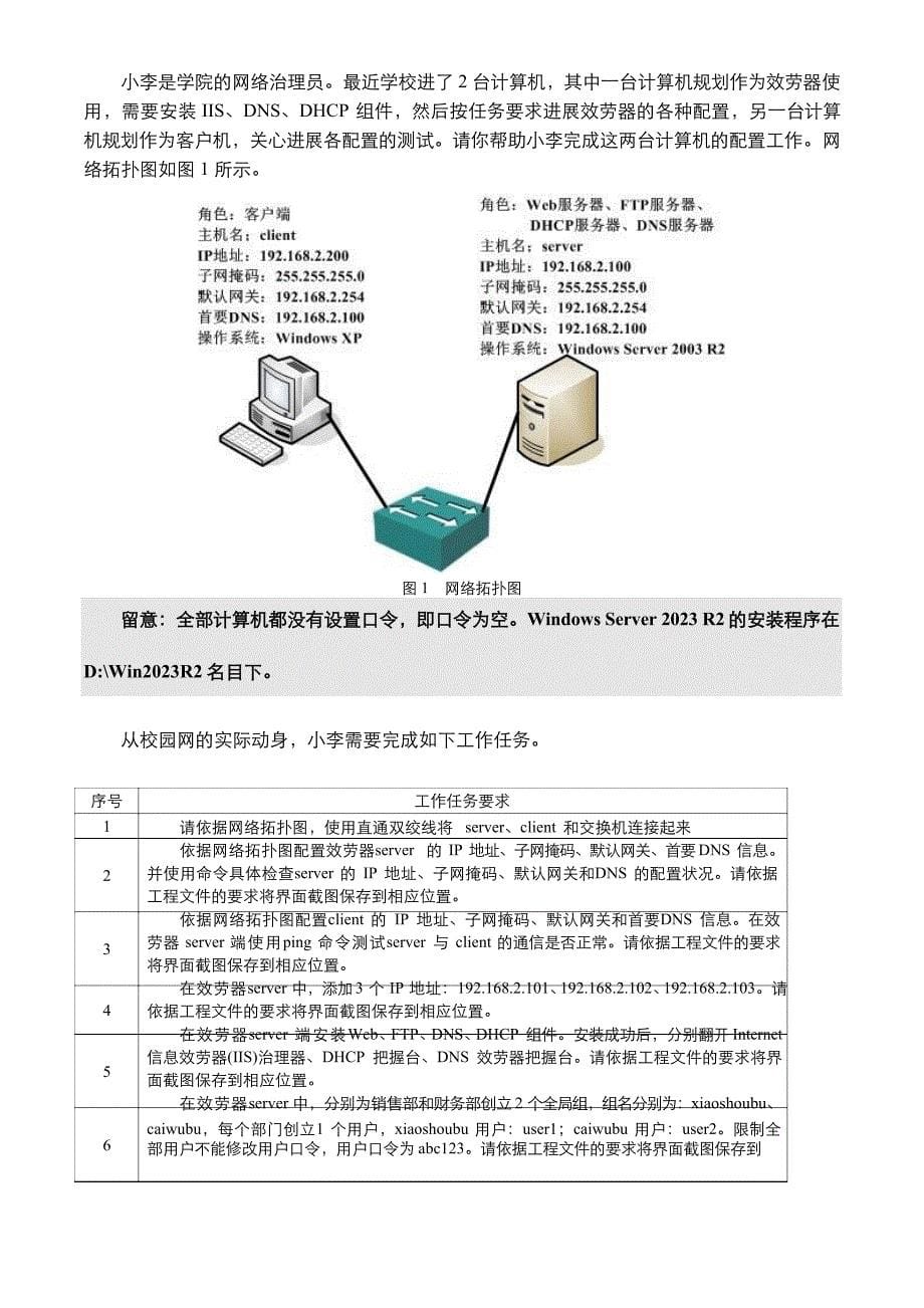 204网络搭建专业试题_第5页