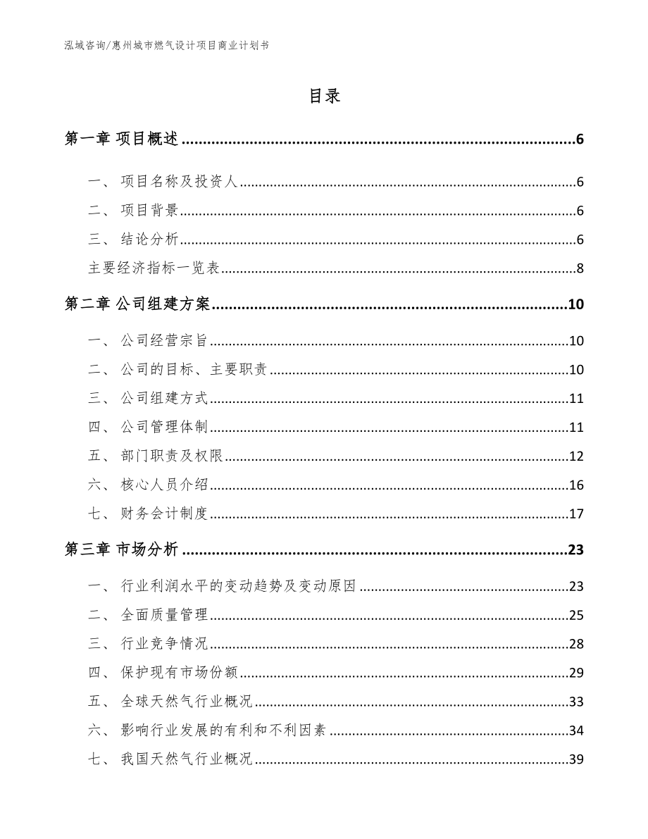 惠州城市燃气设计项目商业计划书【模板】_第2页