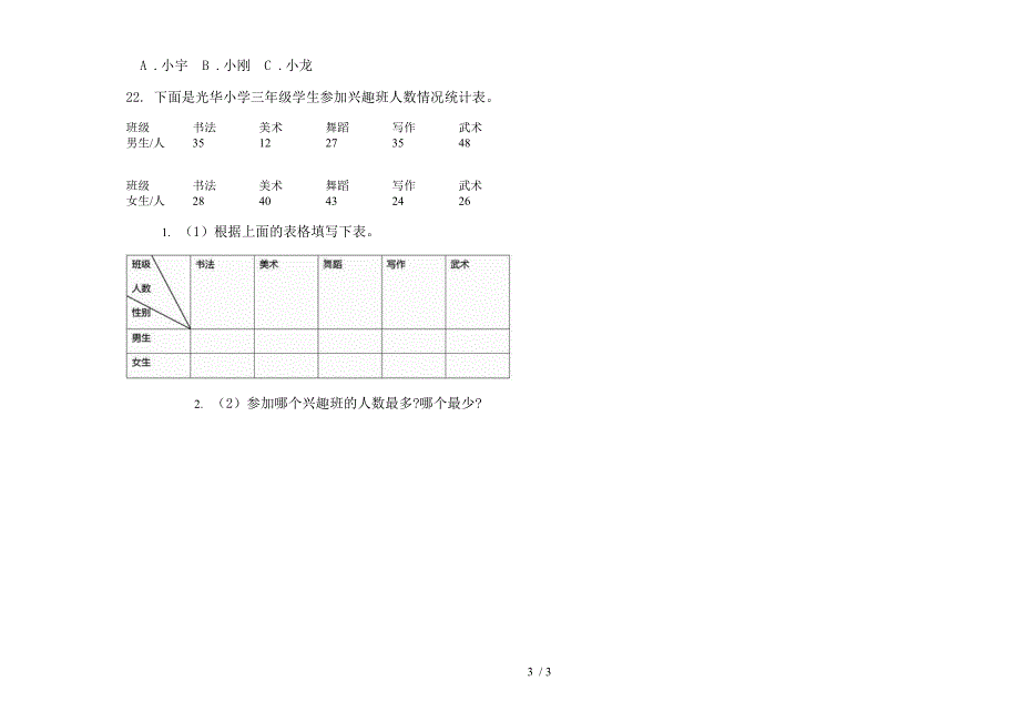 三年级下学期积累综合复习数学期末模拟试卷.docx_第3页