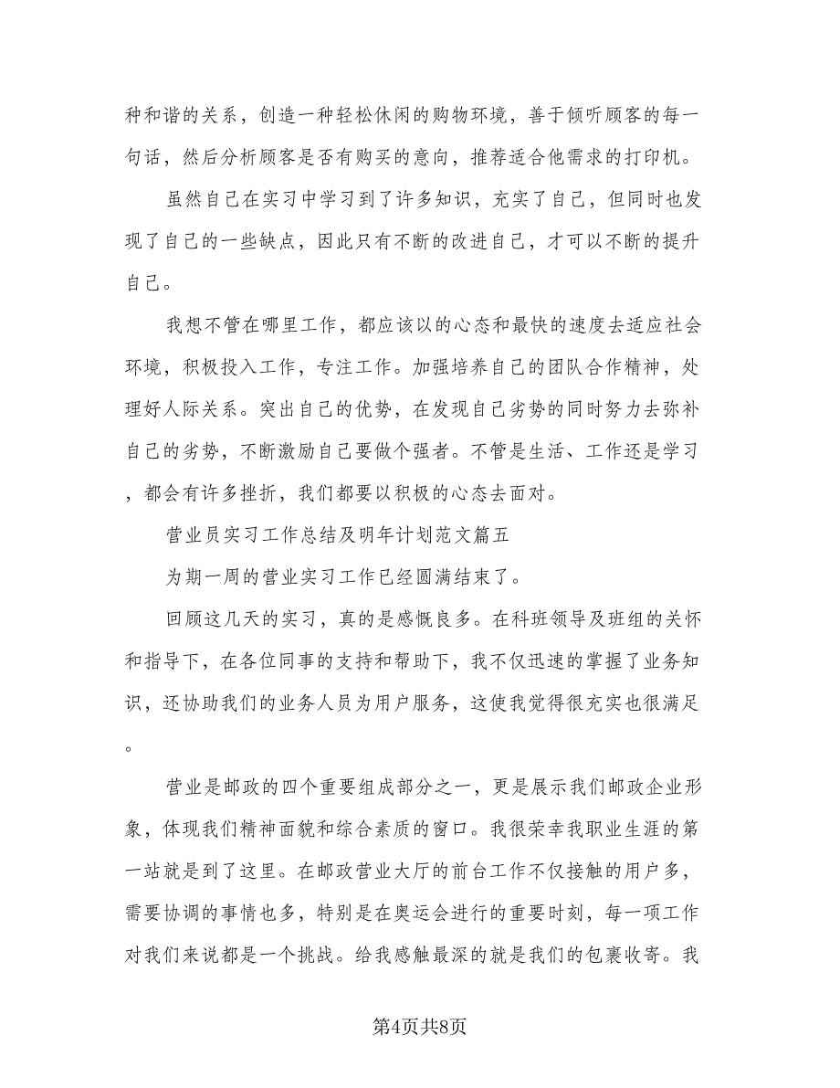 2023年营业员个人工作计划标准范本（二篇）_第4页