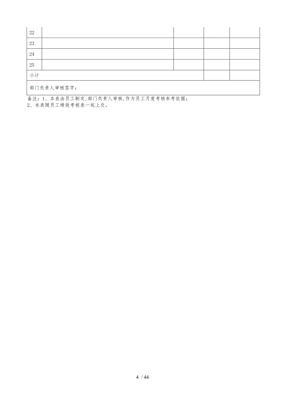 企业员工考核表格全套_第4页