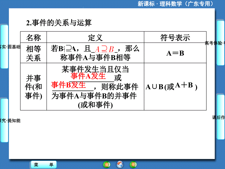 高三人教A版数学理一轮复习第4节随机事件的概率课件_第3页