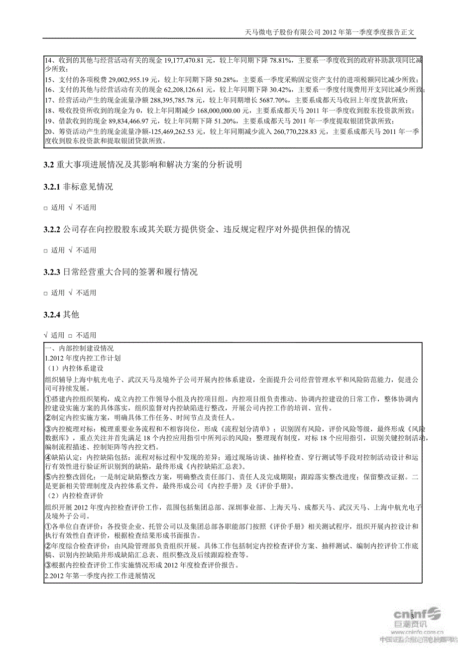 深天马Ａ：第一季度报告正文_第3页