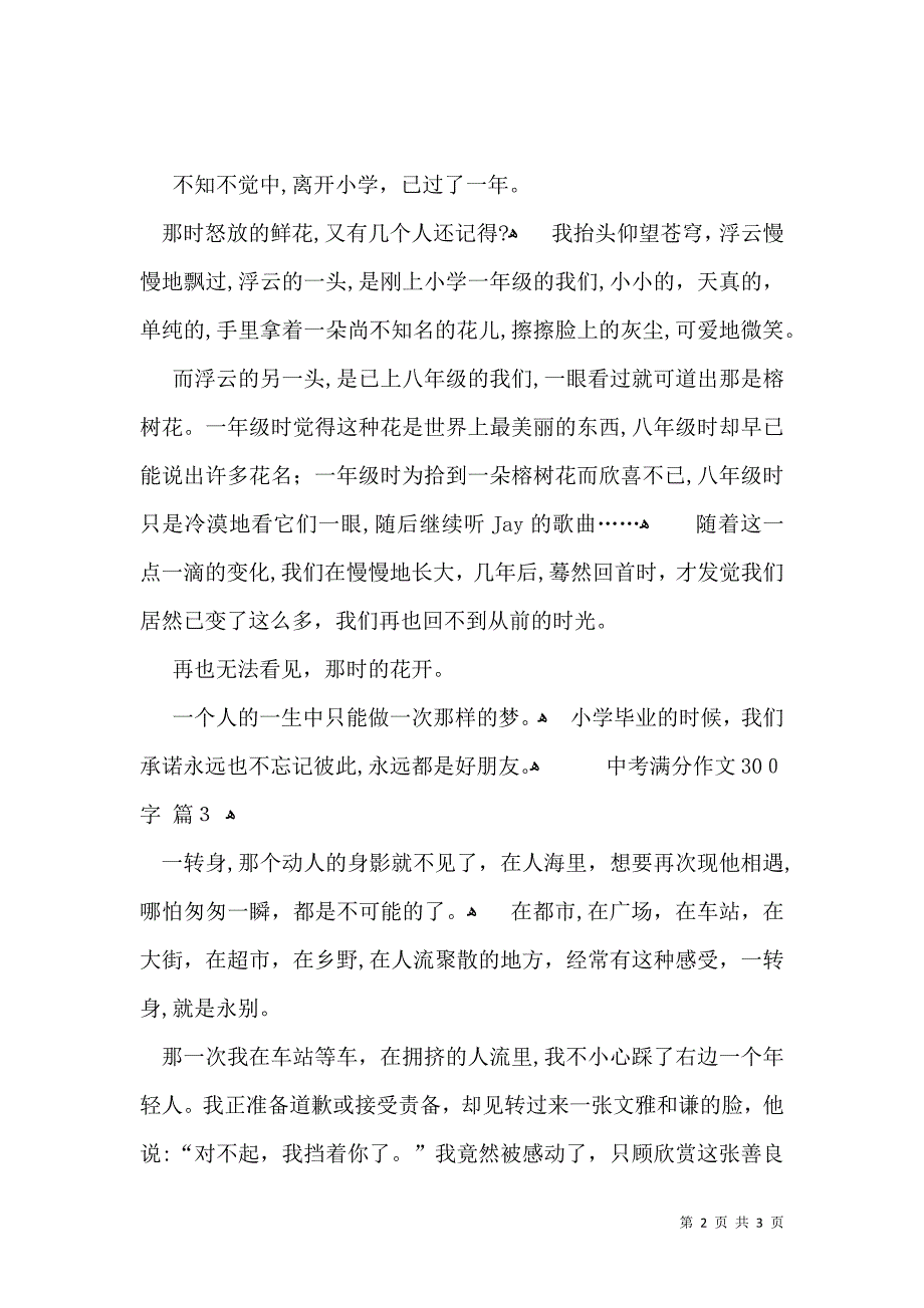 中考满分作文300字三篇_第2页