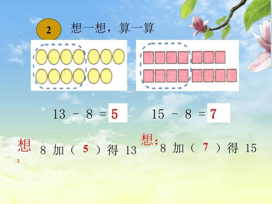 数学一年级下人教新课标22十几减8课件2_第5页